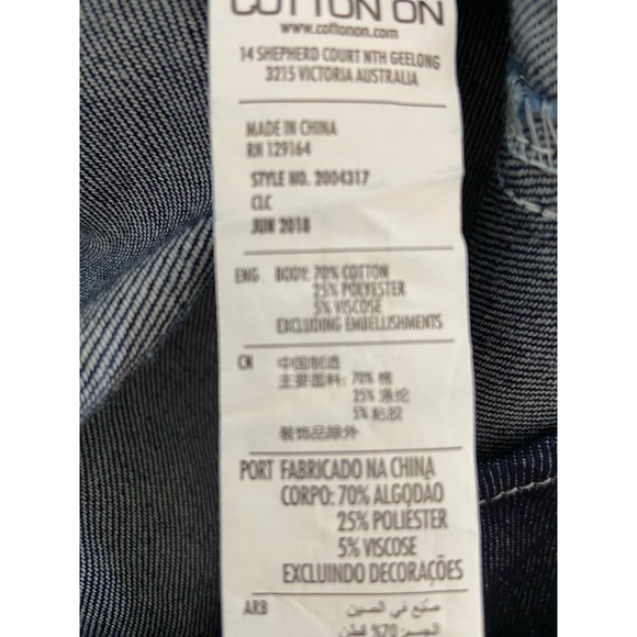 Cotton On Contrast Stitch Denim Classic Skirt Size 6 * wom170 - Picture 7 of 7